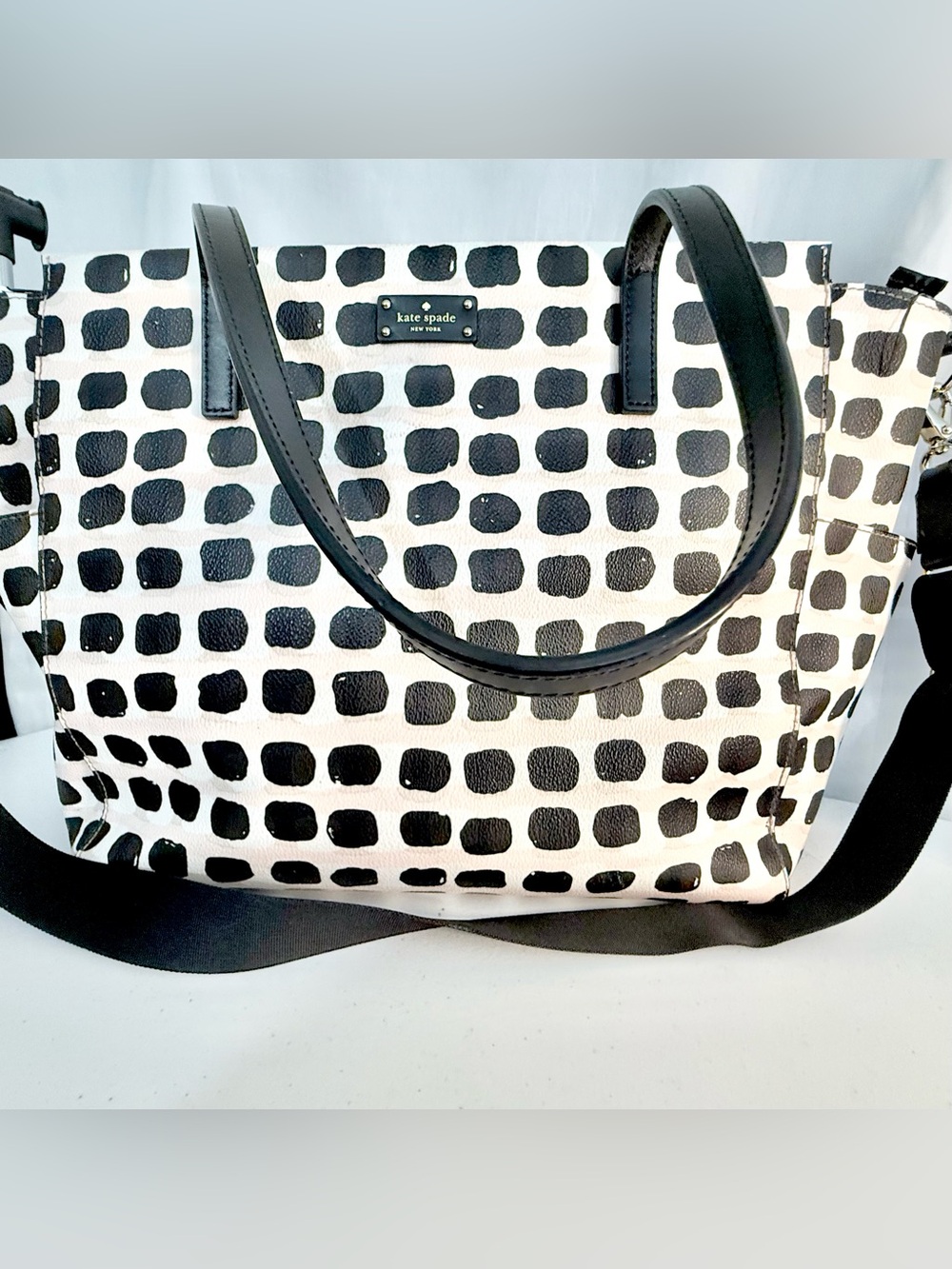 Kate Spade Grove Street Kaylie Polka Dot Baby Diaper Bag 21” x 13" x 5.5" - Picture 14 of 16